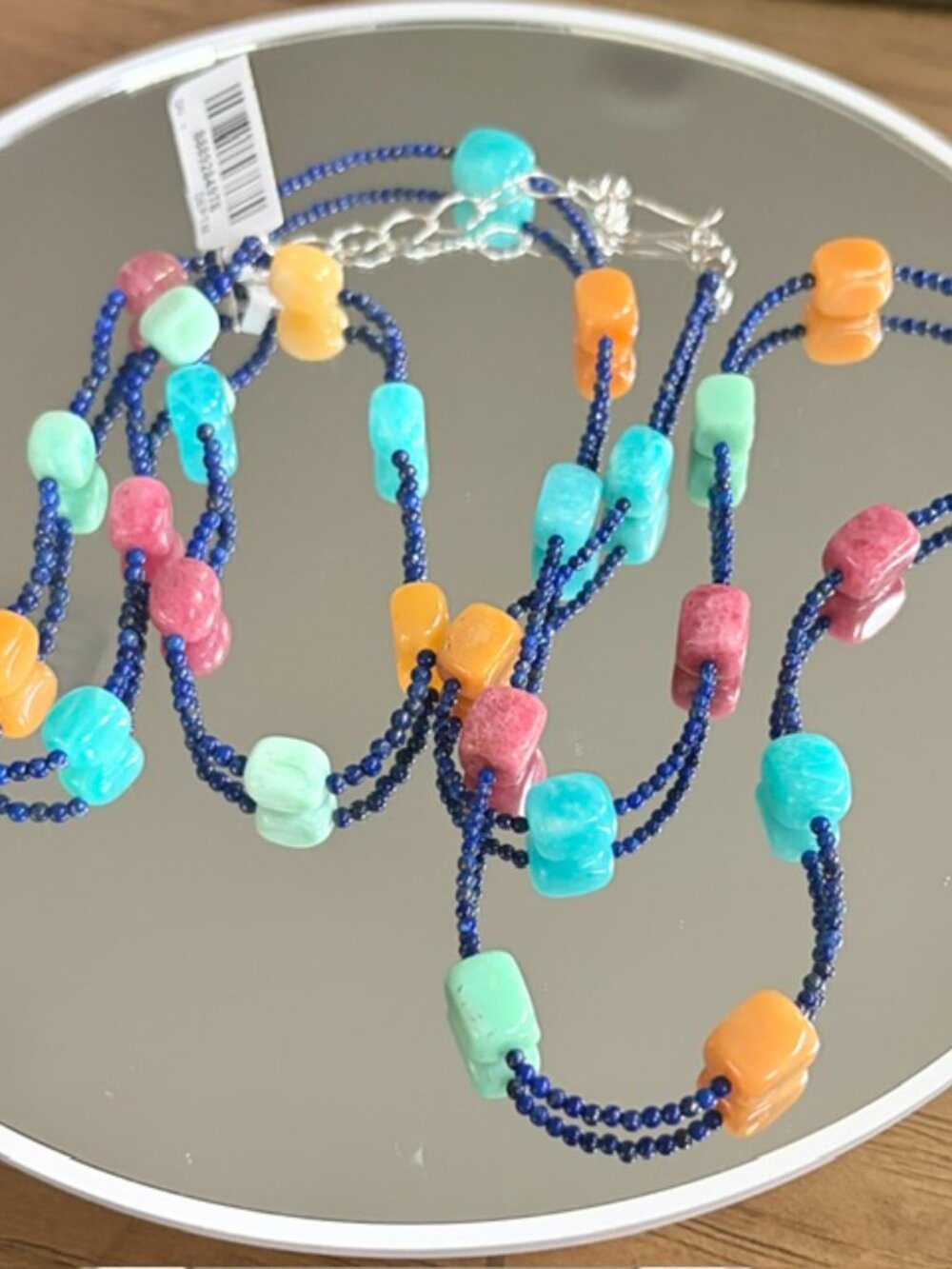 Jay King Multi Gemstone Lapis Sterling Silver Bead Necklace & Bracelet Set NWT - Picture 2 of 6